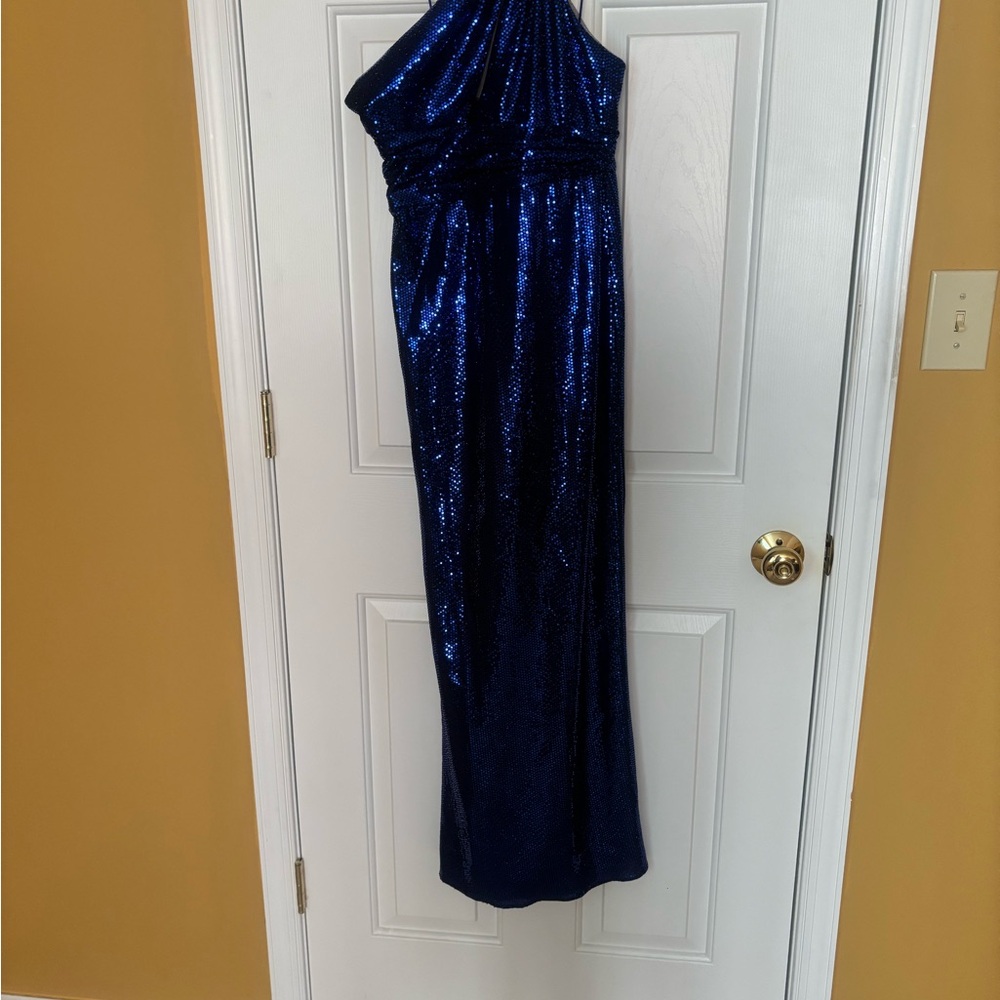 Aidan Mattox Royal Blue Sequin Dress